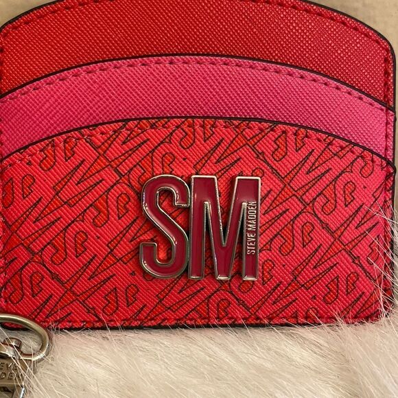 NWT Steve Madden Card Case Wallet - Pink/Red - Picture 2 of 8